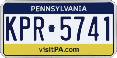 PA license plate KPR5741