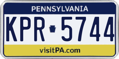 PA license plate KPR5744