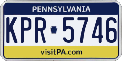 PA license plate KPR5746