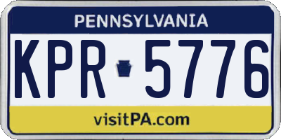 PA license plate KPR5776