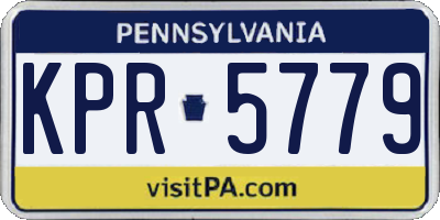 PA license plate KPR5779