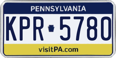 PA license plate KPR5780