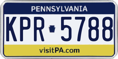 PA license plate KPR5788