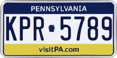 PA license plate KPR5789