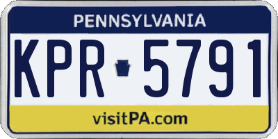 PA license plate KPR5791