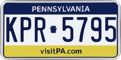 PA license plate KPR5795