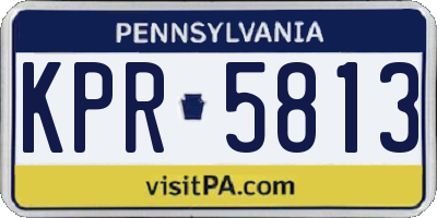 PA license plate KPR5813