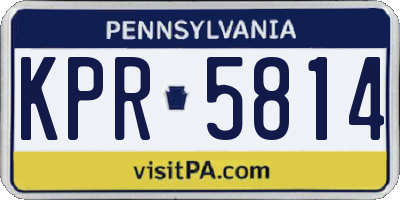 PA license plate KPR5814