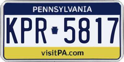 PA license plate KPR5817