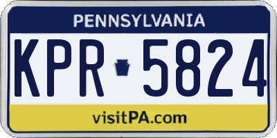 PA license plate KPR5824