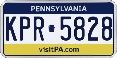PA license plate KPR5828