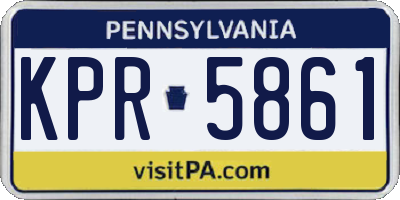 PA license plate KPR5861