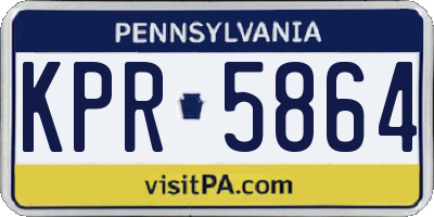 PA license plate KPR5864