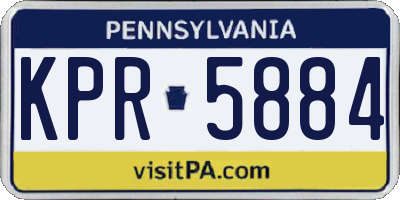 PA license plate KPR5884