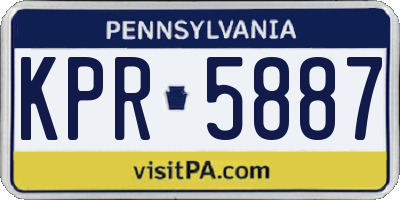 PA license plate KPR5887