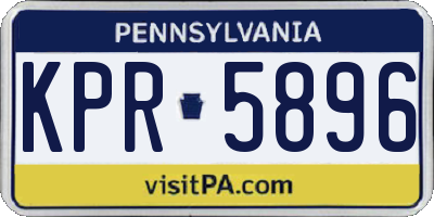 PA license plate KPR5896