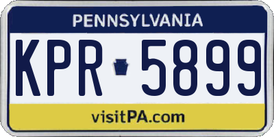 PA license plate KPR5899