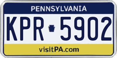 PA license plate KPR5902