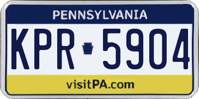 PA license plate KPR5904
