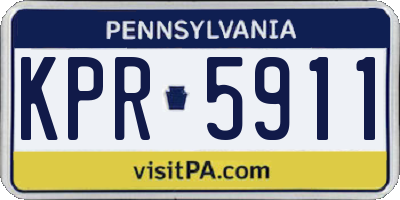 PA license plate KPR5911