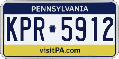 PA license plate KPR5912