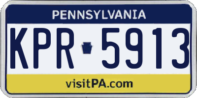 PA license plate KPR5913
