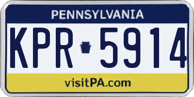 PA license plate KPR5914