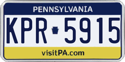 PA license plate KPR5915