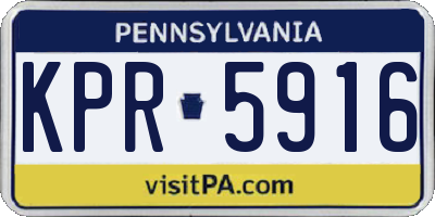 PA license plate KPR5916