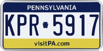 PA license plate KPR5917