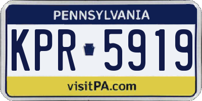 PA license plate KPR5919