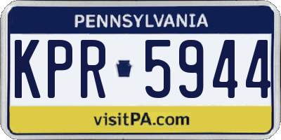 PA license plate KPR5944
