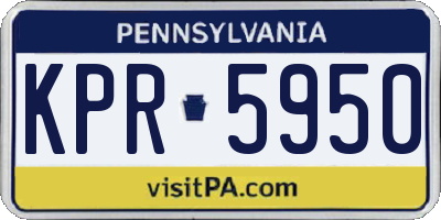 PA license plate KPR5950