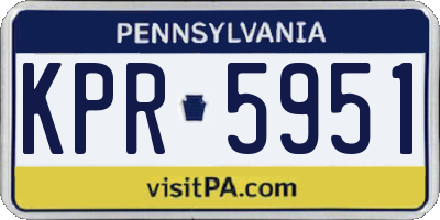 PA license plate KPR5951