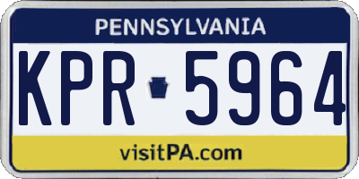PA license plate KPR5964