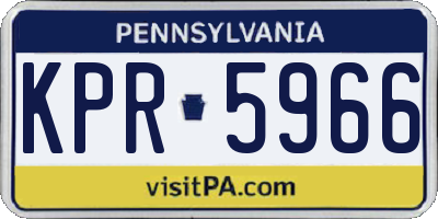 PA license plate KPR5966