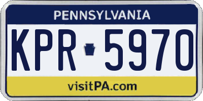 PA license plate KPR5970