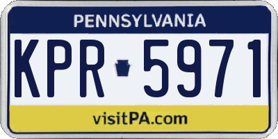 PA license plate KPR5971