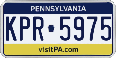 PA license plate KPR5975