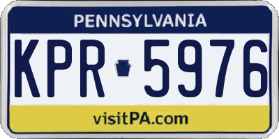 PA license plate KPR5976