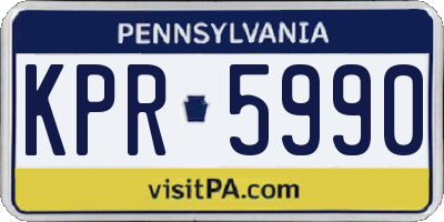 PA license plate KPR5990
