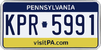 PA license plate KPR5991