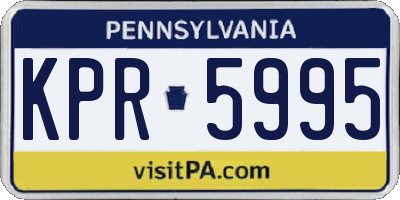 PA license plate KPR5995