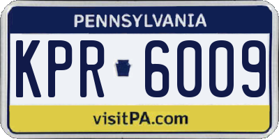 PA license plate KPR6009
