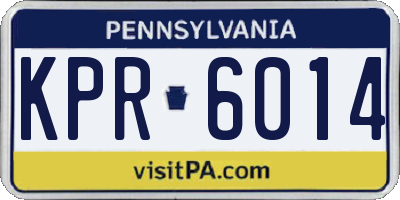 PA license plate KPR6014