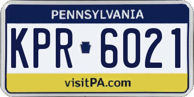 PA license plate KPR6021