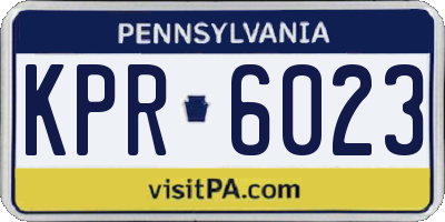 PA license plate KPR6023