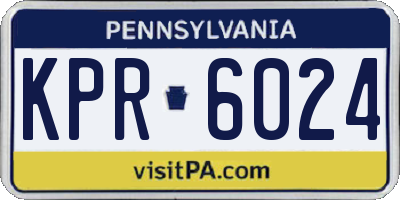 PA license plate KPR6024