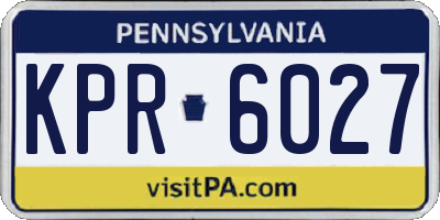 PA license plate KPR6027