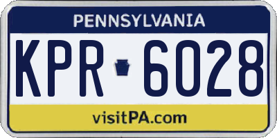 PA license plate KPR6028